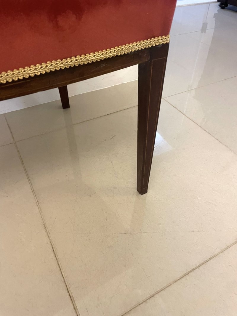 Exceptional Quality Antique Set of Eight Victorian Inlaid Carved Mahogany Dining Chairs - Image 17